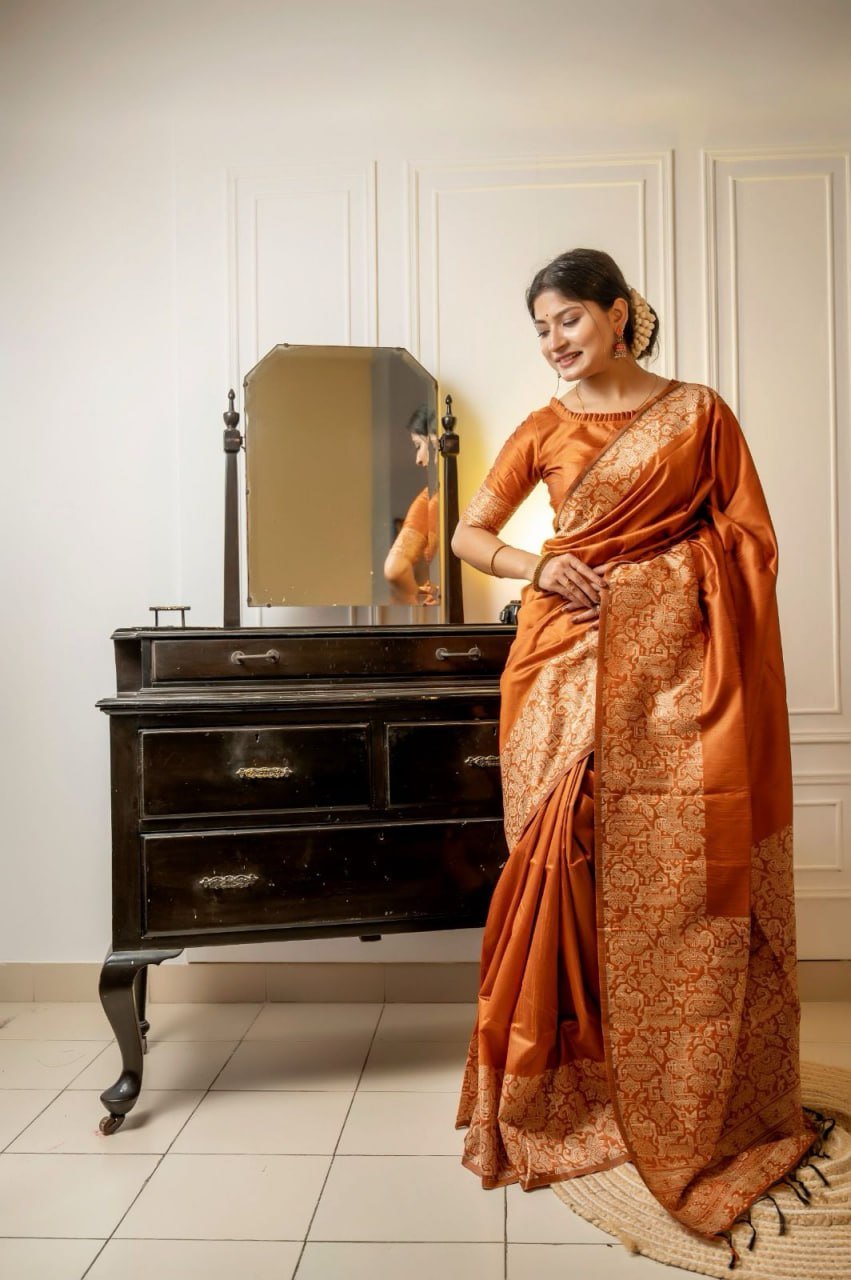 photo_2026-06-09_10-14-47 Heritage Floral Zari Silk Saree - Image 1